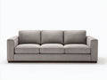 Canapé 3 places - Tissu - Bois - 218 x 91 x 85 cm - Gris clair - Style moderne