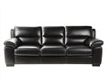 Canapé 3 places - Similicuir - 216 x 94 x 96 cm - Noir - Style contemporain