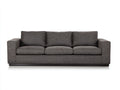 Canapé 3 places - Tissu - Bois - 220 x 92 x 84 cm - Gris foncé - Style moderne