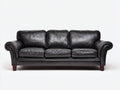 Canapé 3 places - Similicuir - Bois - 218 x 92 x 91 cm - Noir - Style classique